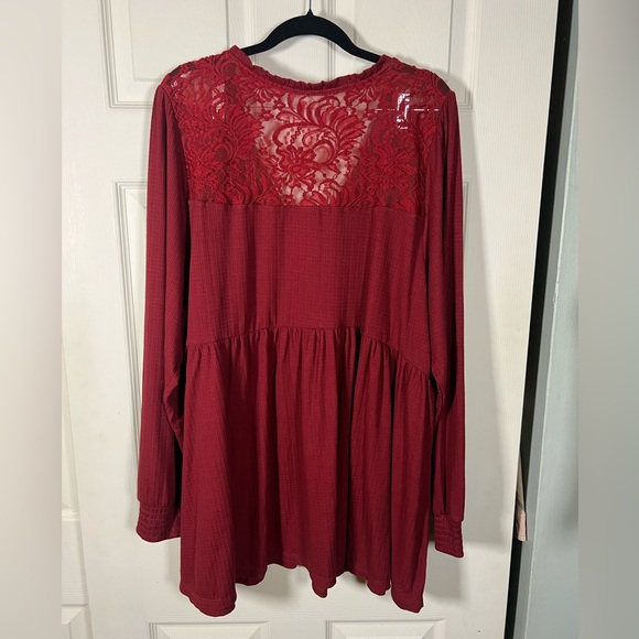 Torrid Red Lace Back Detail Tunic Top or Mini Dress - Picture 4 of 6